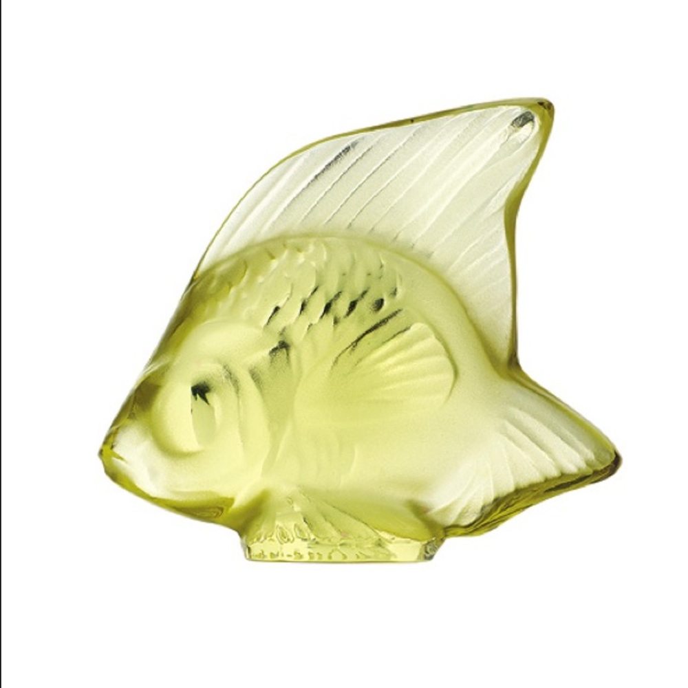 Lalique FISH SCULPTURE • Yellow Sun • Ref:3002400